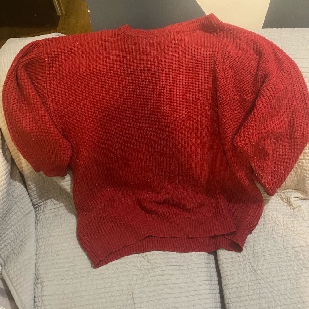 Vintage Venezia Vibrant Red Crew Neck Sweater